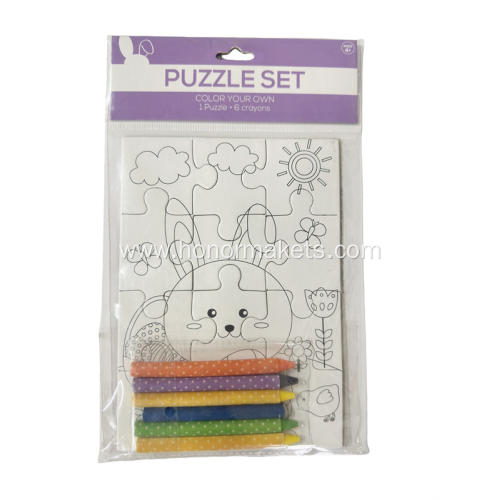 Easter 1PCS Puzzle with 6pcs crayon